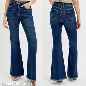 Luxury On A Dime Women's Blue Flare Jeans